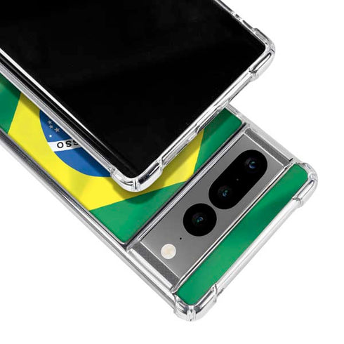 Brazil Flag Google Pixel 7 Pro Clear Case